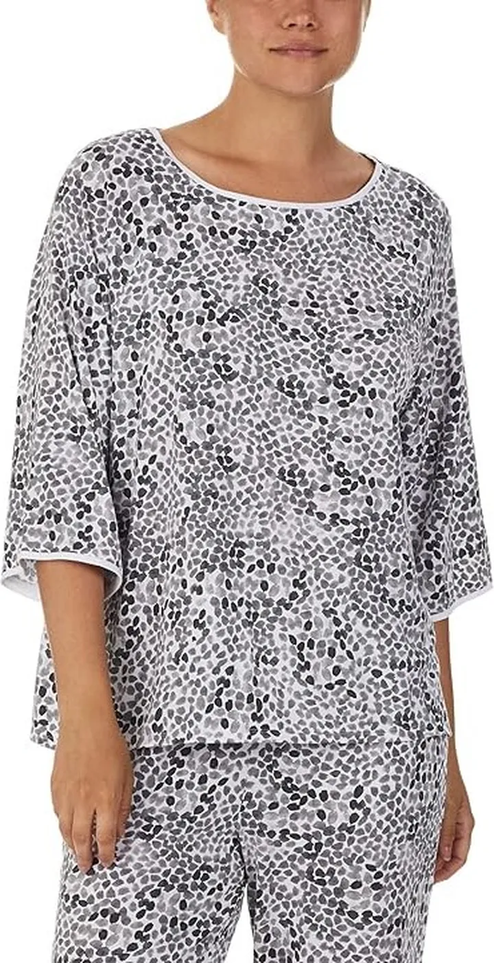 Donna Karan Sleep Top (Grey Dot) Women's Pajama