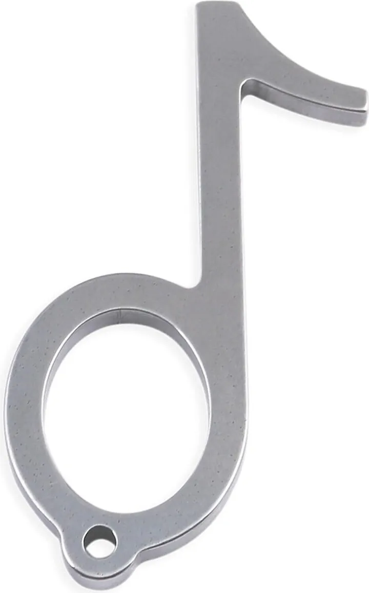 Note Antibacterial Stainless Steel Key Ring & Stylus Pen