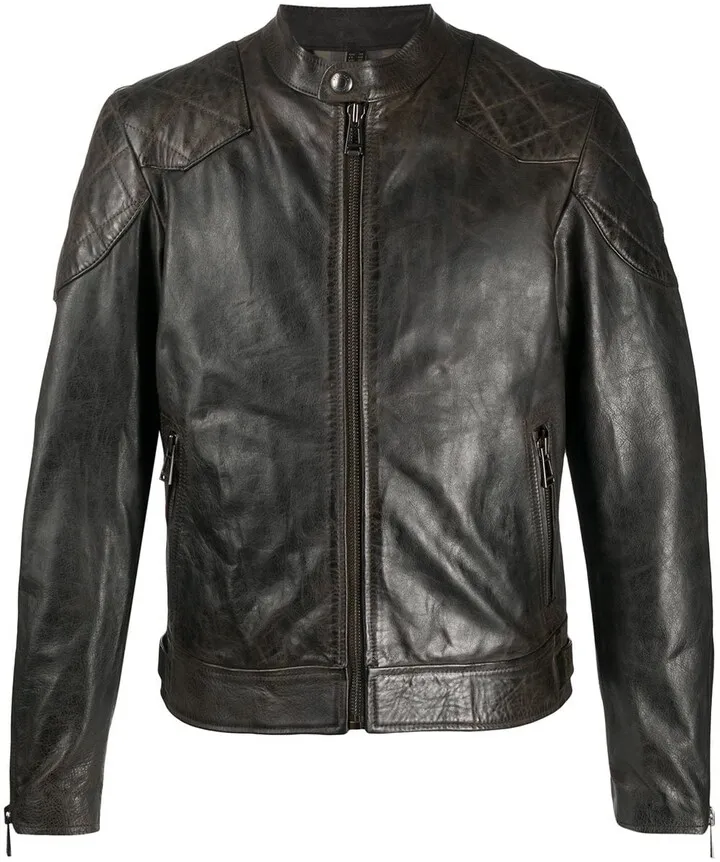 Distressed Leather Jacket