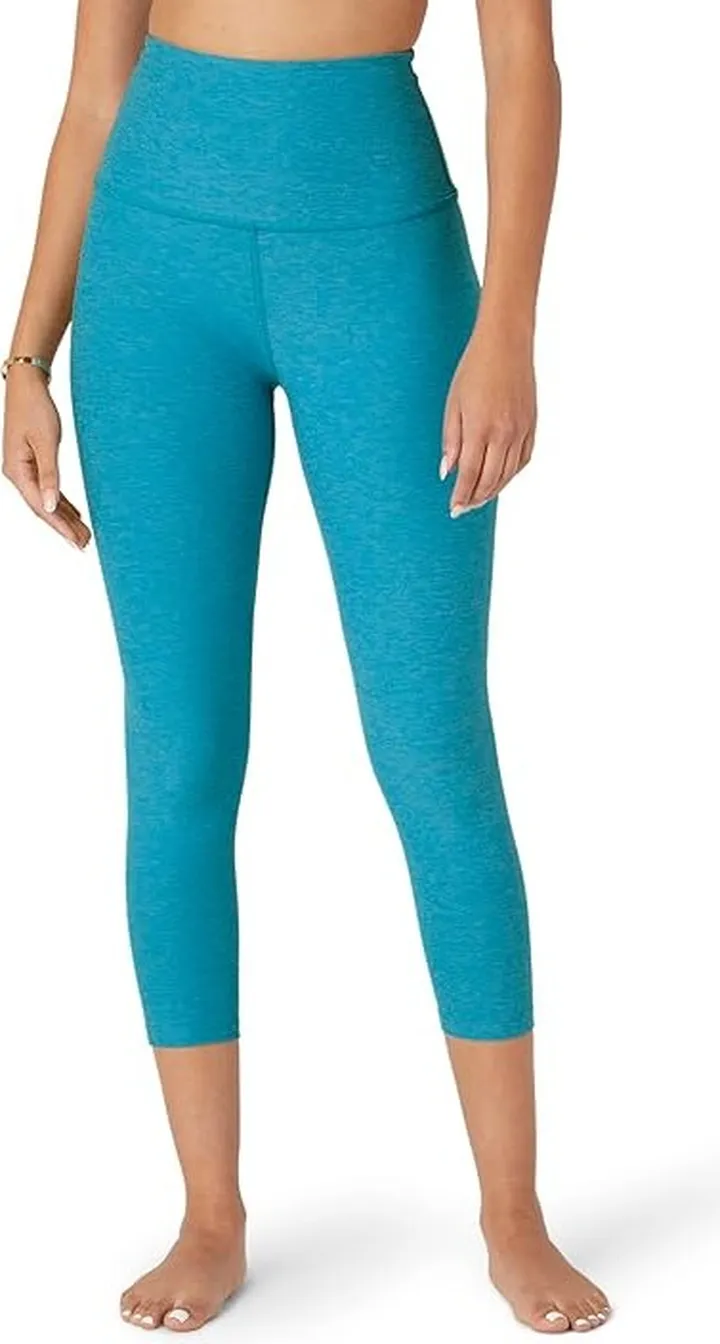 Beyond Yoga Spacedye High Waisted Capri Legging (Blue Glow Heather) Women's Casual Pants