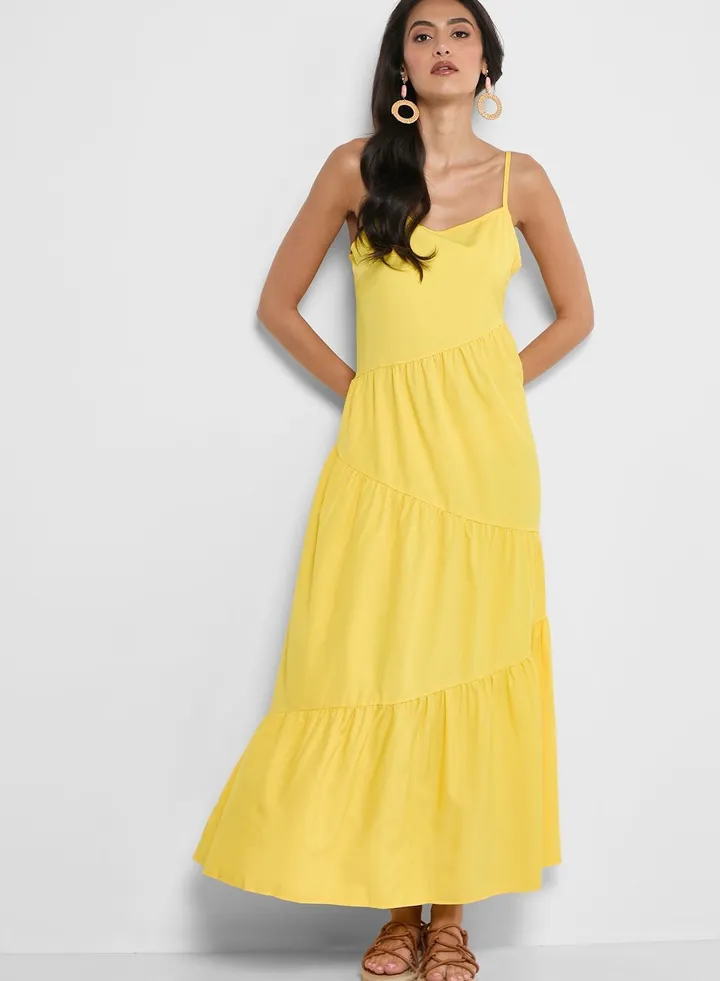 Strappy Tiered Dress