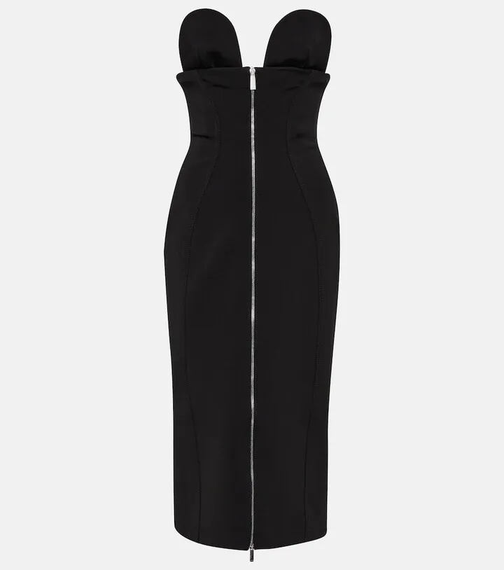 Strapless midi dress
