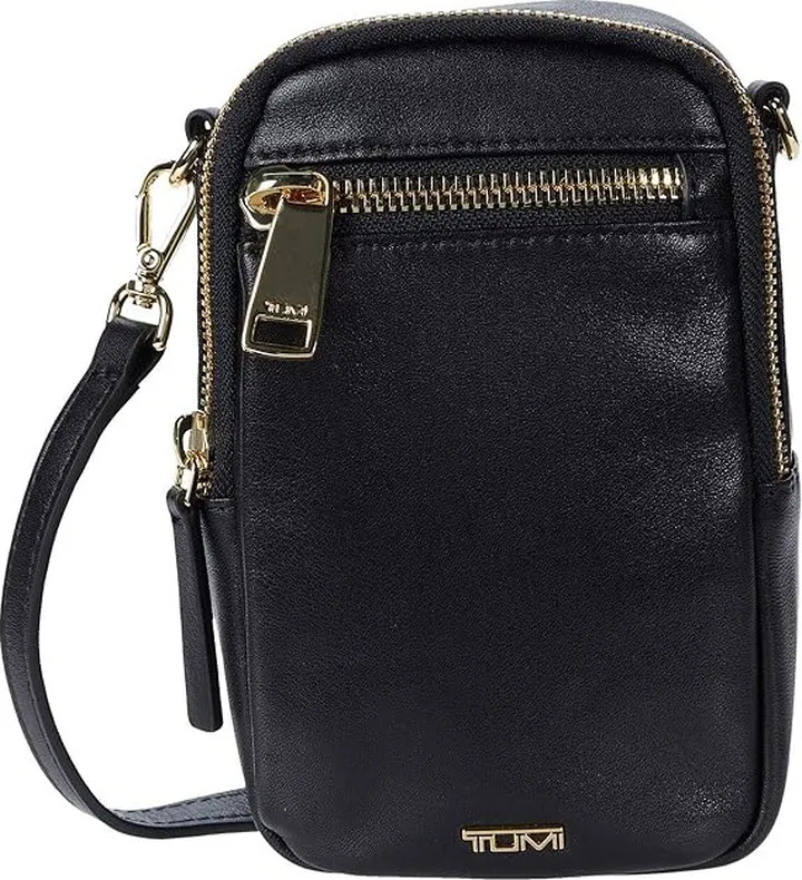 Tumi Voyageur Katy Leather Crossbody (Black) Handbags