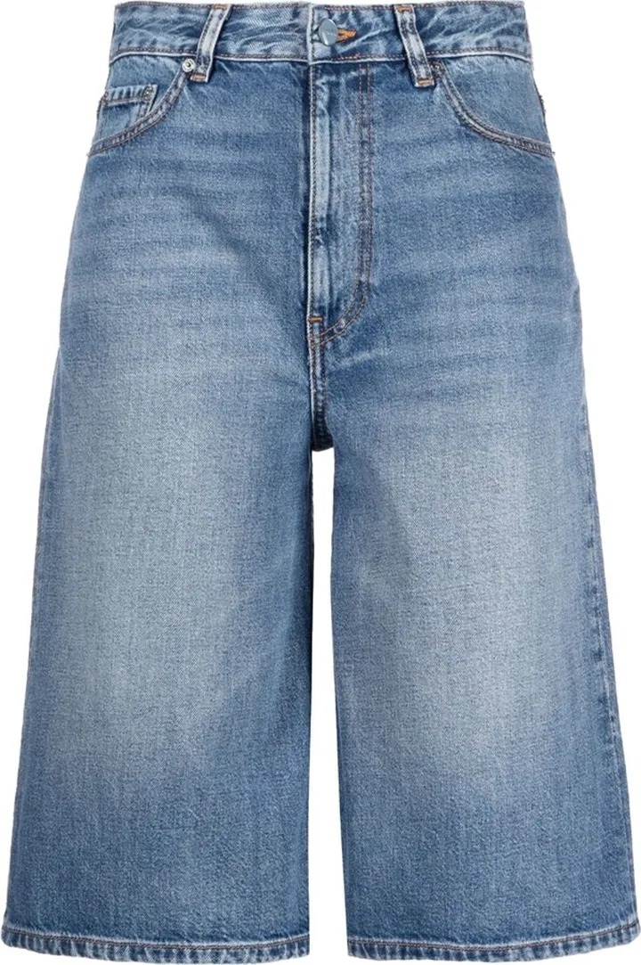 Knee-Length Denim Shorts