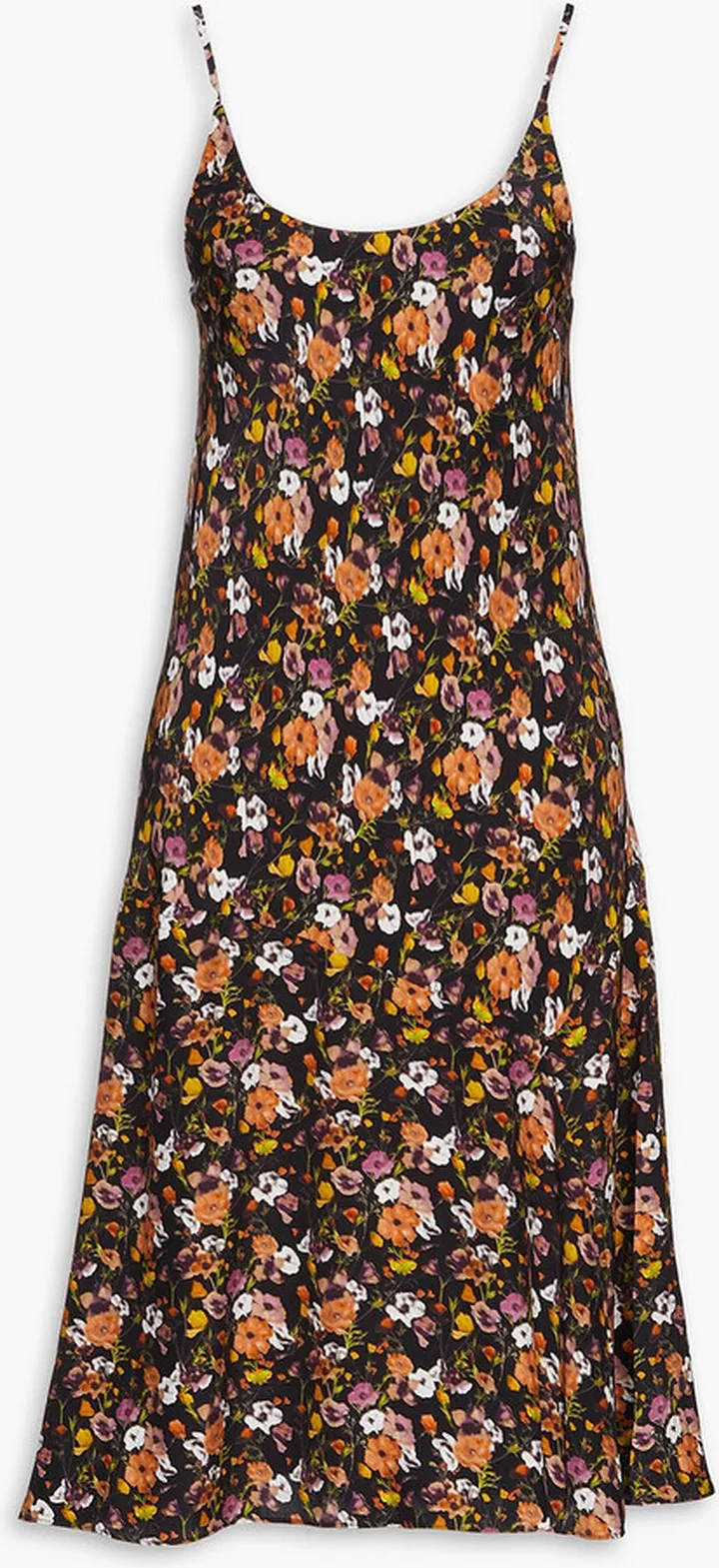 Eva floral-print silk mini slip dress