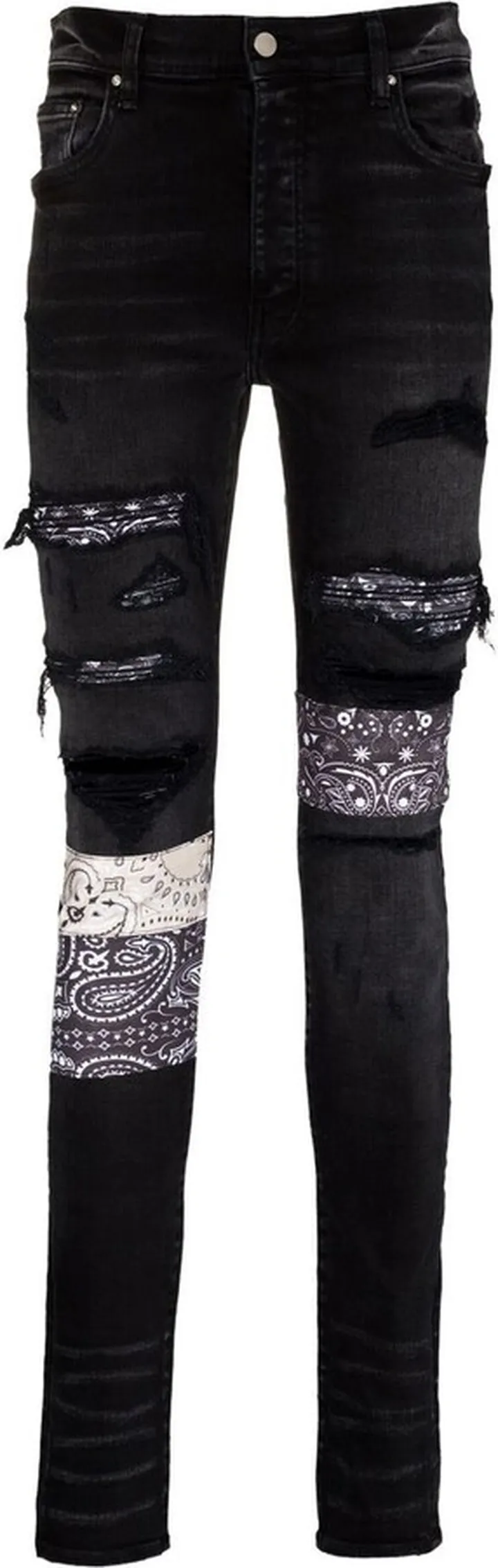 Bandana-Print Skinny Jeans