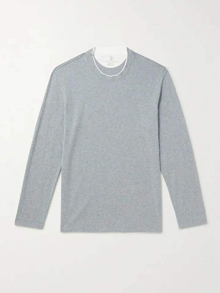Layered Cotton-Jersey T-Shirt
