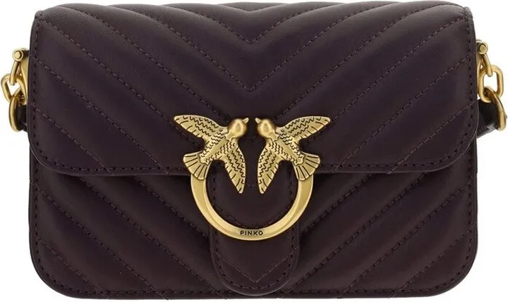 Pinko Baby Love Logo Plaque Crossbody Bag