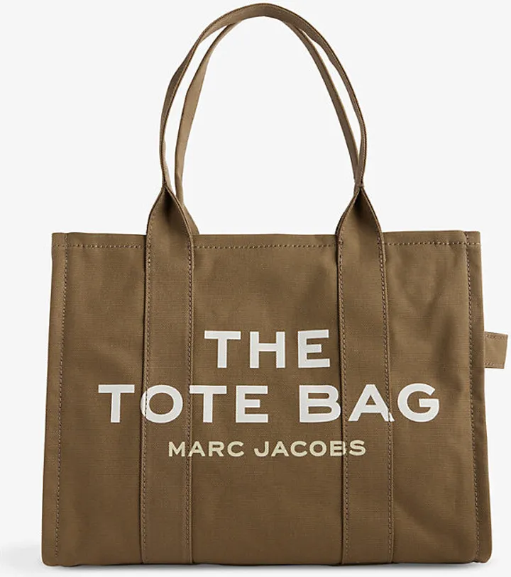 Womens Slate Green The Tote Cotton-canvas Tote bag