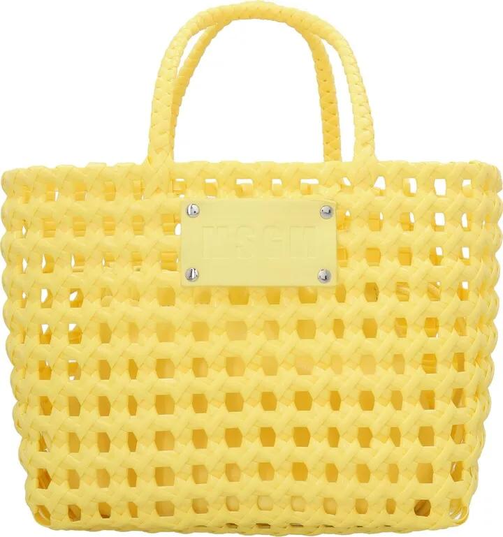 Logo Weaved Shopping Bag