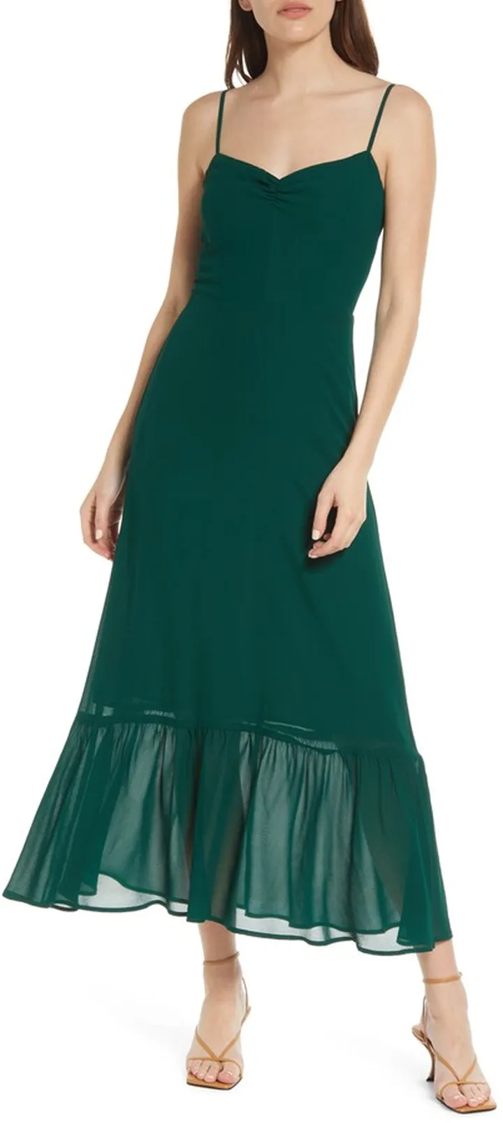 Emersyn Floral Ruffle Hem Maxi Dress