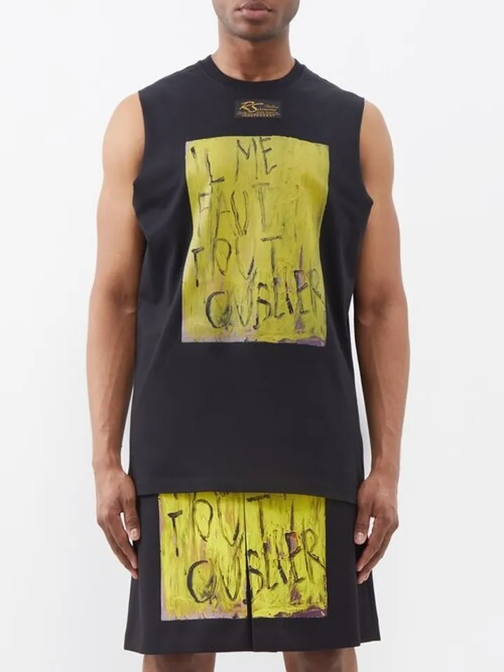 X Philippe Vandenberg Printed Cotton Tank Top