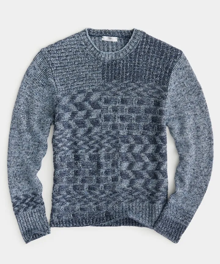 Inis Meain Claiochai Rolled Edge Crew In Navy