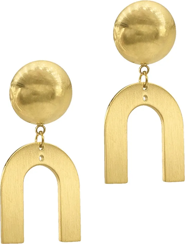 Water Resistant Arc Dangle Earrings