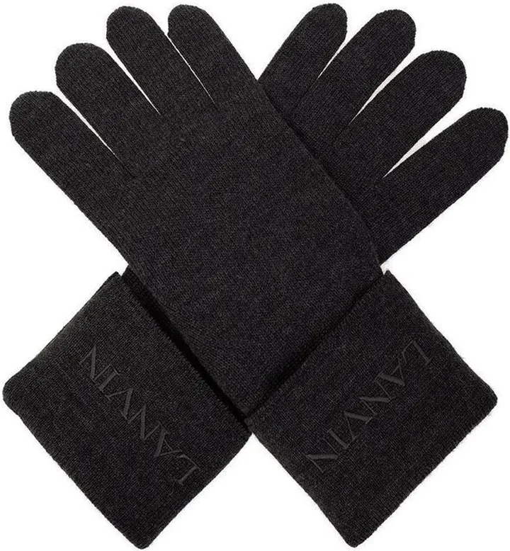 Lanvin Logo Embroidered Gloves