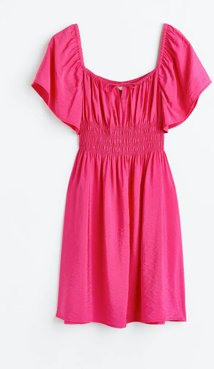 Smocked-waist Dress
