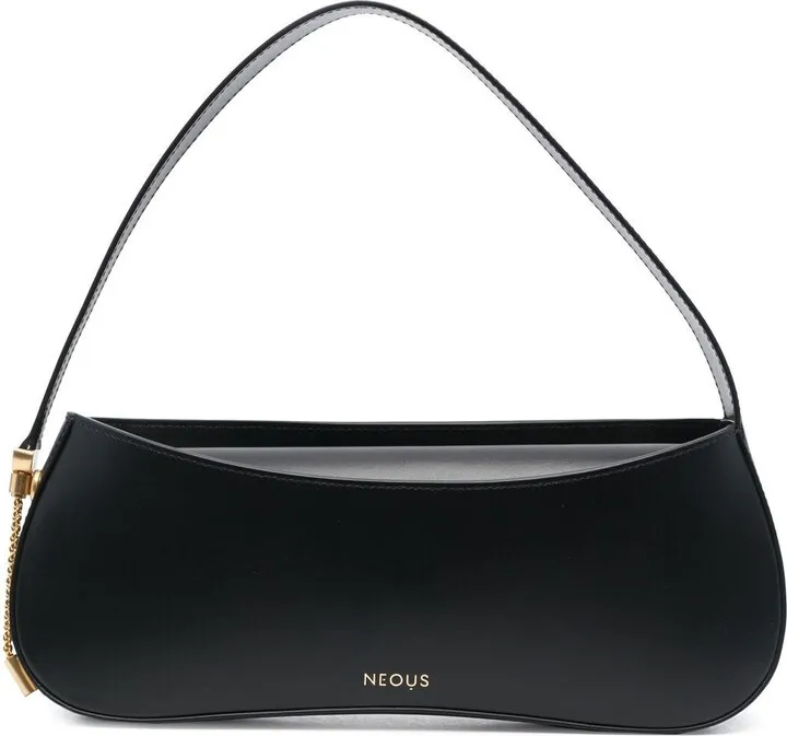 Logo-Stamp Leather Shoulder Bag