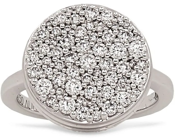 18kt white gold diamond Black Caviar ring