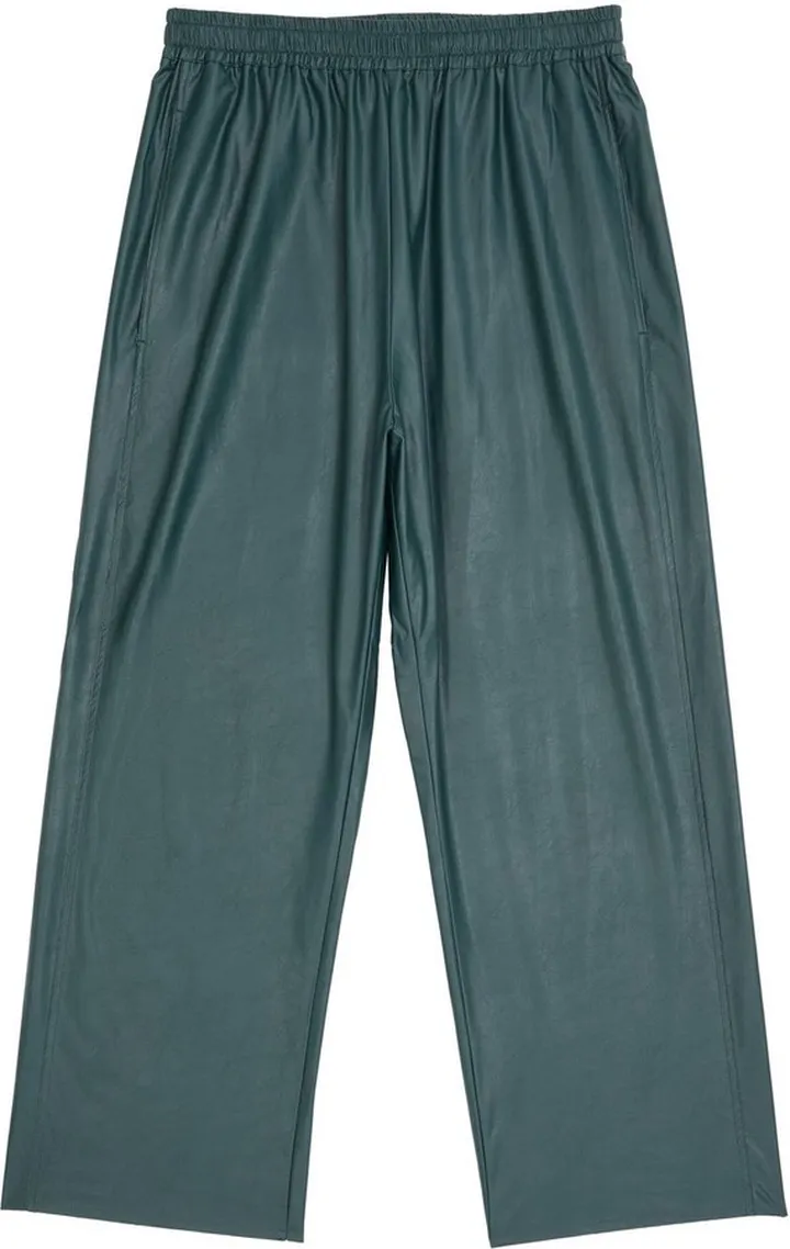 Elasticated-Waist Wide-Leg Trousers