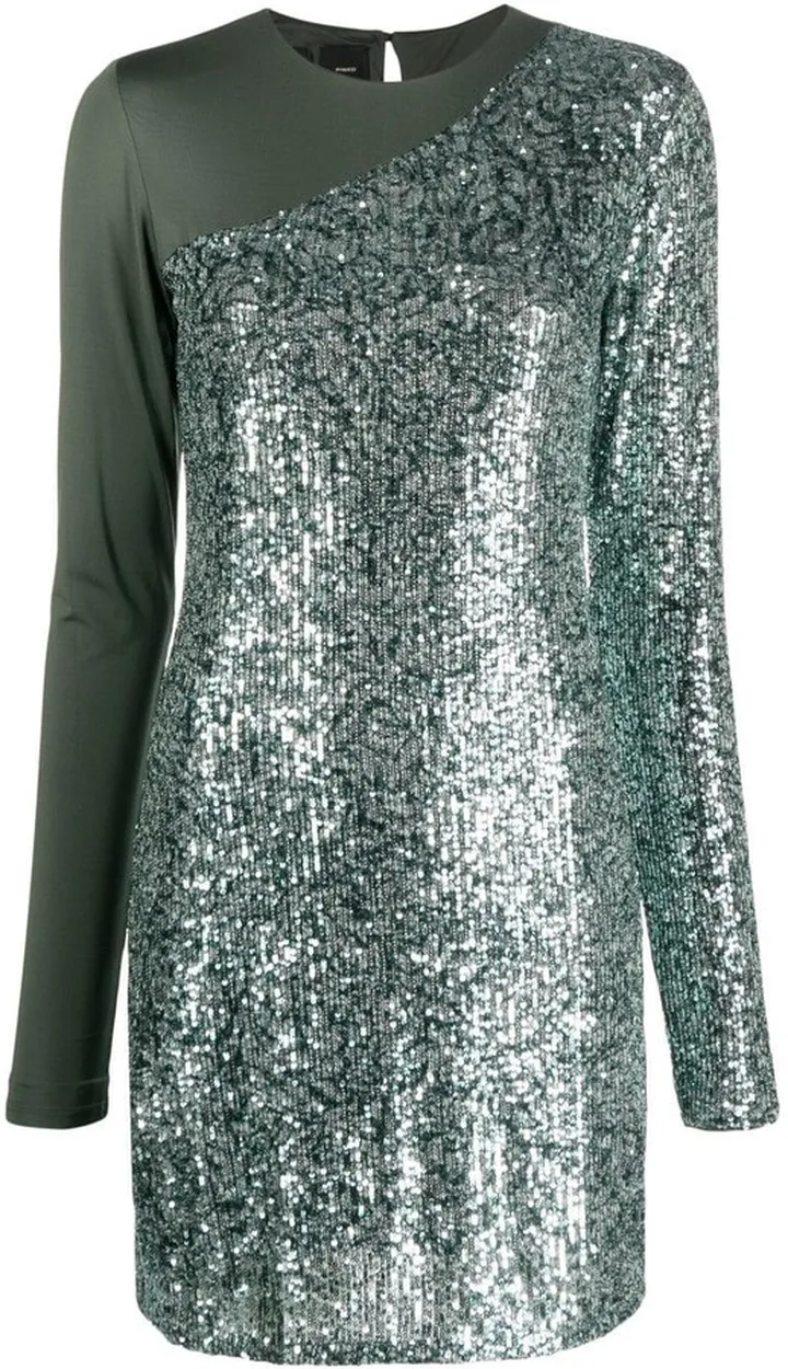 Sequin-Embellished Mini Dress