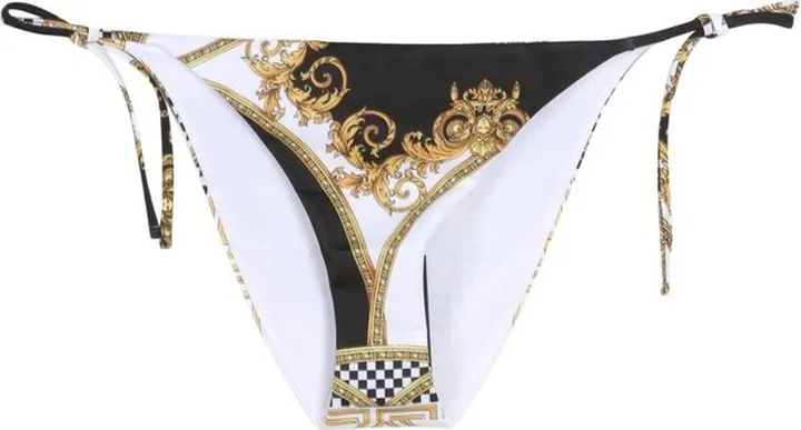 Versace Greca Signature-Printed Tied Bikini Bottoms