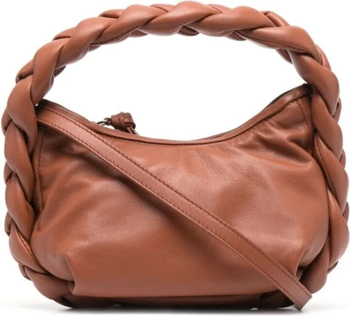 Brown Espiga Mini Tote Bag In Lamb Leather Woman