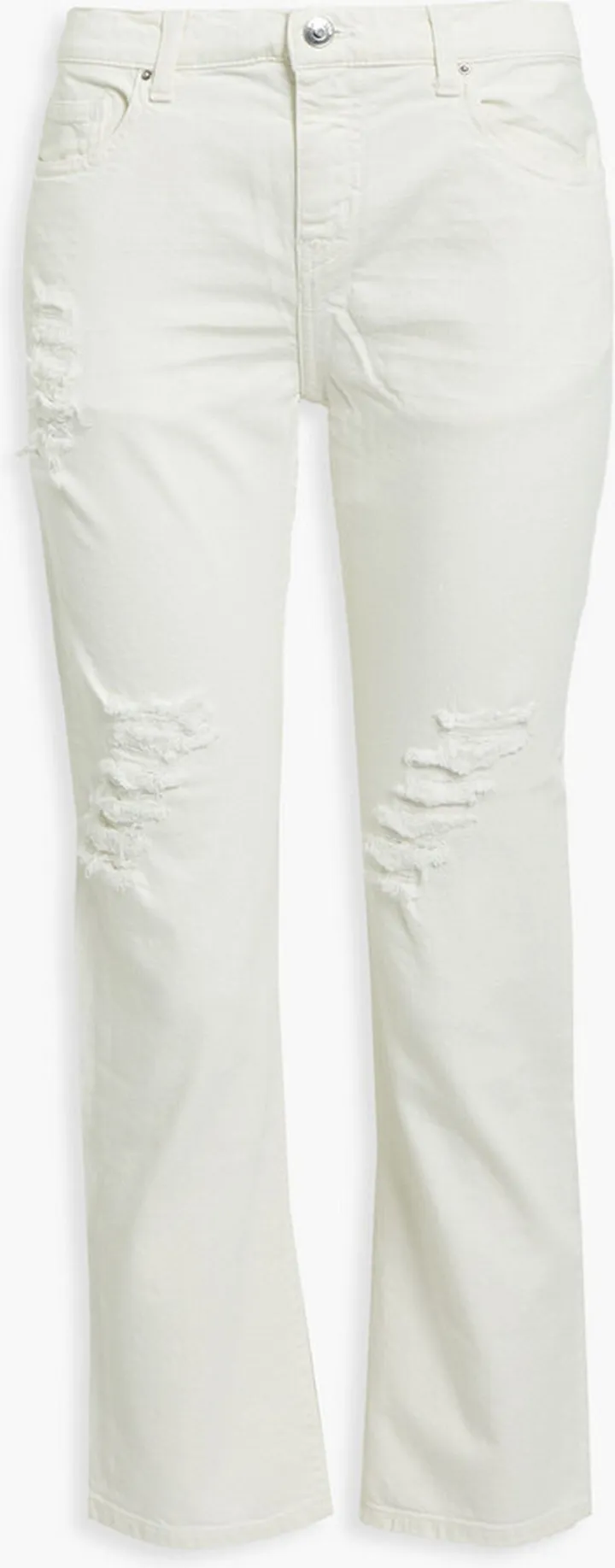 Navrick distressed mid-rise slim-leg jeans
