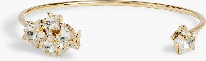 Gold-tone crystal cuff