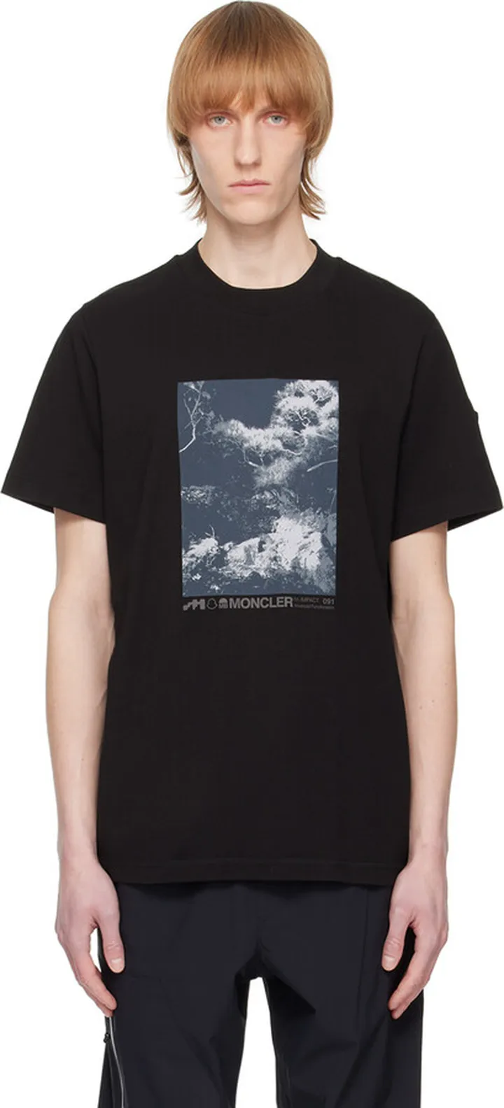Moncler Black Printed T-Shirt