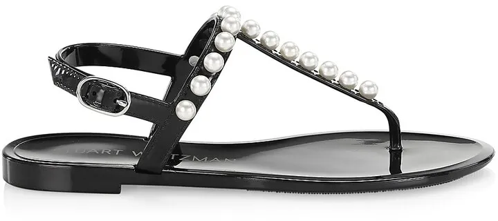 Goldie Embellished Jelly Thong Sandals