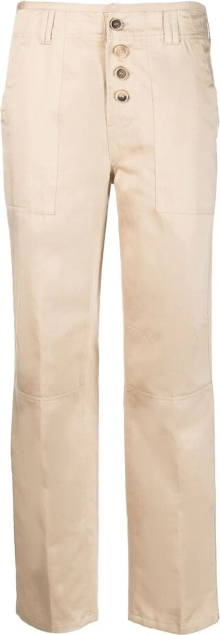 Button-Fly Straight-Leg Trousers