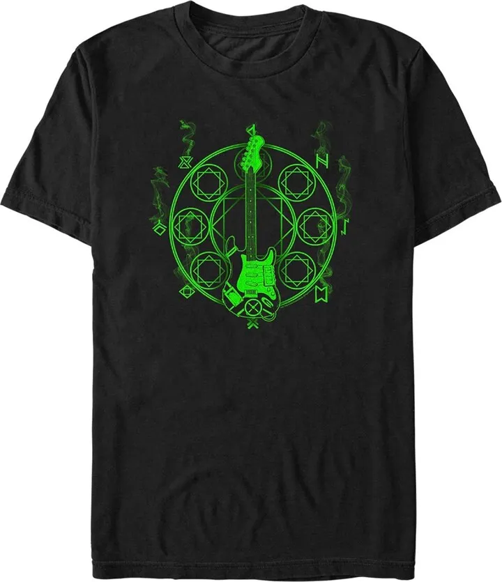 Men's Sally Face Guitar Symbols T-Shirt - Black - X Large