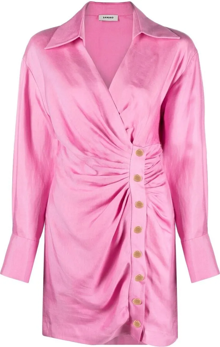 Draped Wrap Shirtdress