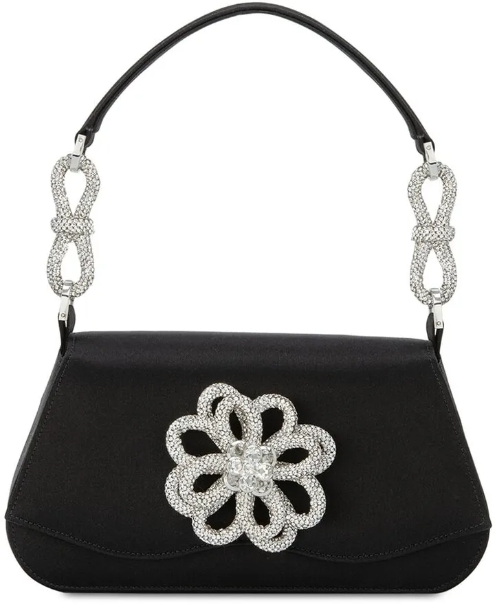 Medium flower satin bag