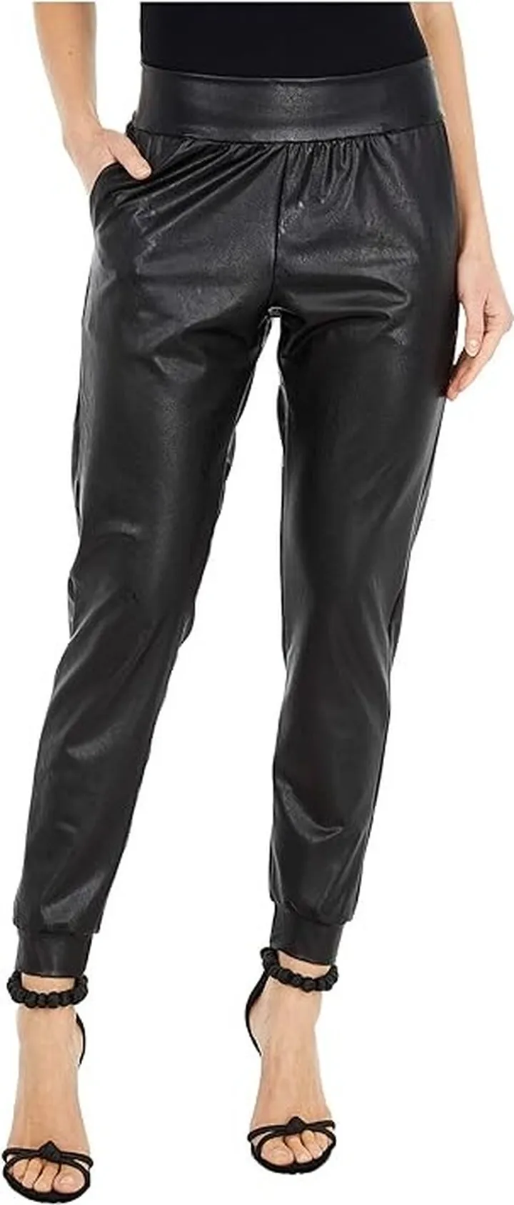 Commando Faux Leather Joggers SLG45 (Black) Women's Casual Pants