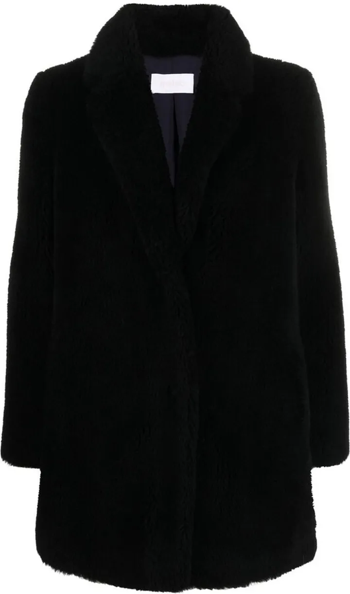 Short Woven Wool Coat