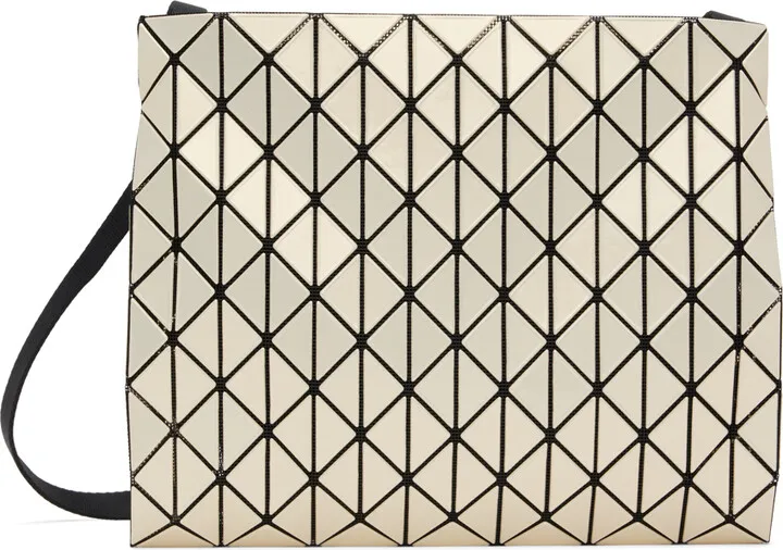 Bao Bao Issey Miyake Beige Row Metallic Crossbody Bag