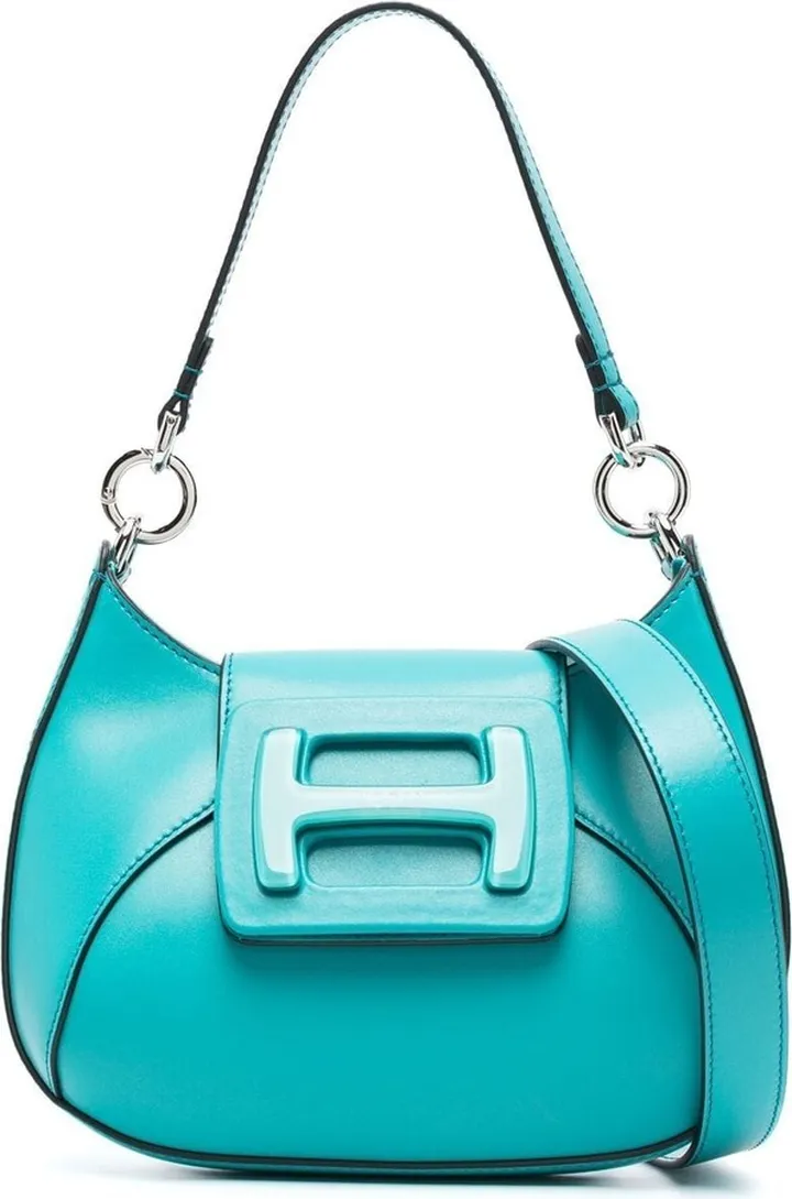 Leather Logo-Lettering Shoulder Bag