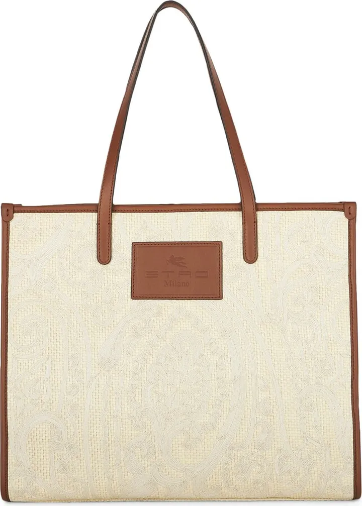 Globetrotter Paisley Denim Shopping Tote