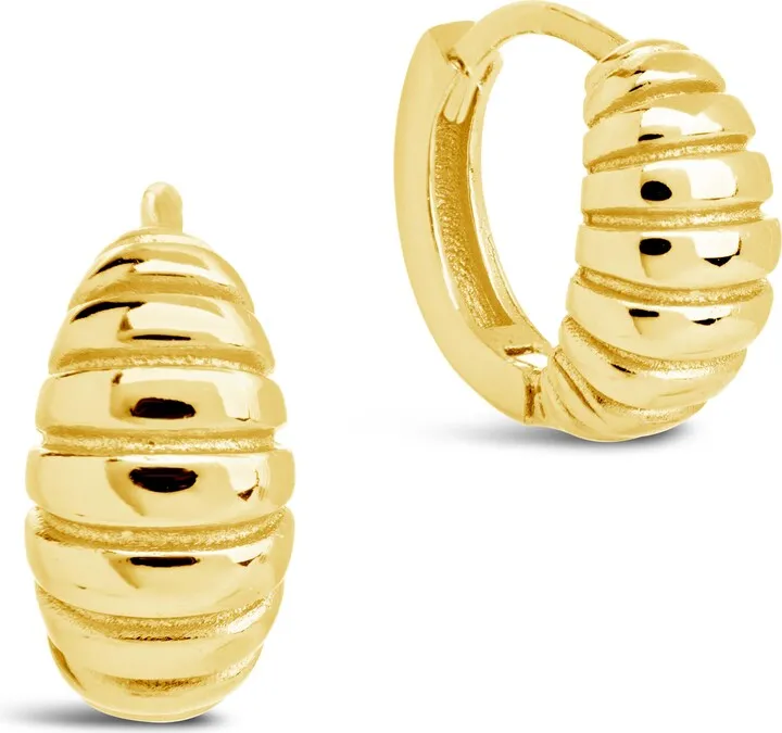 14K Gold Plated Sterling Silver Graham Micro Hoop Earrings