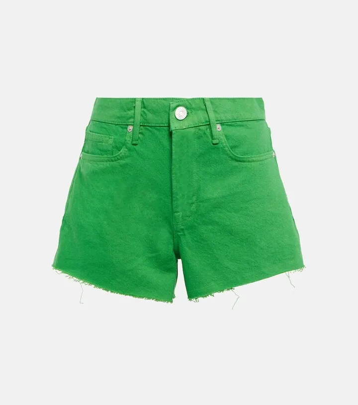 Le Brigette high-rise denim shorts