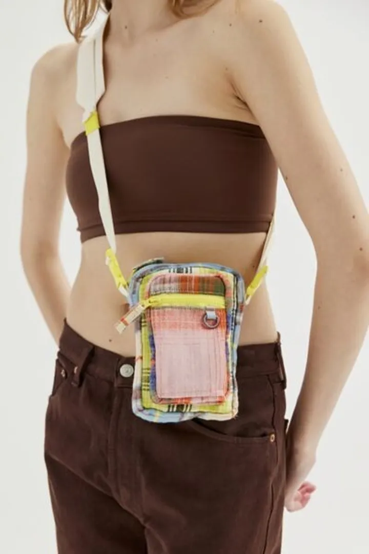 BDG Flannel Patchwork Crossbody Bag
