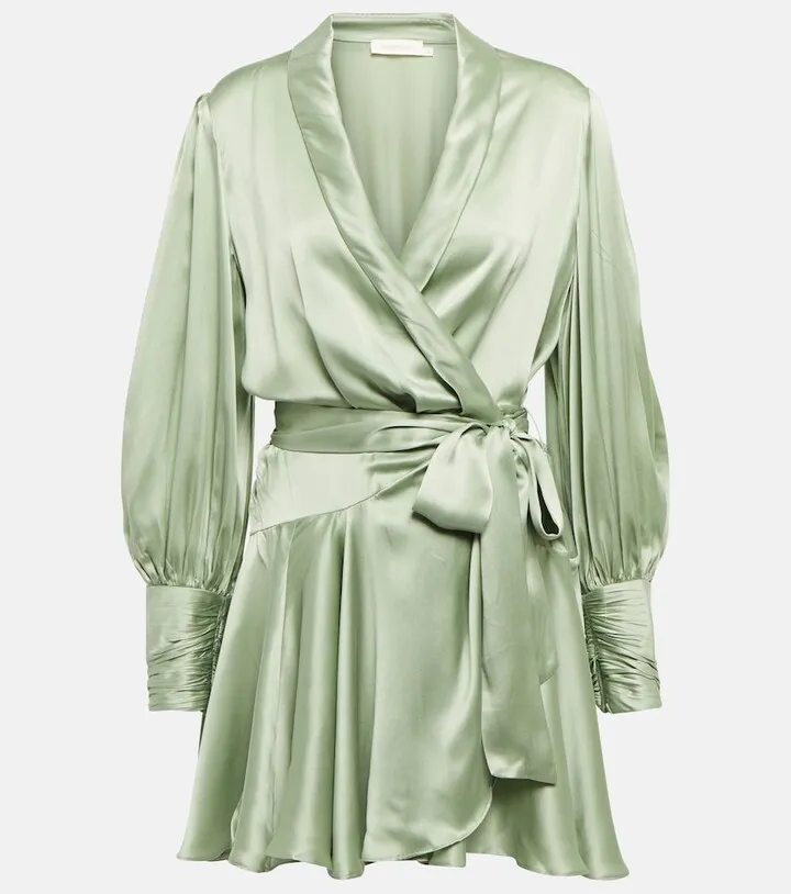 Silk satin minidress