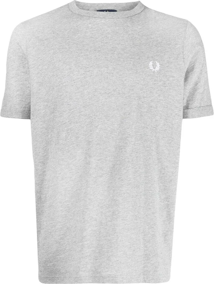Ringer logo-embroidered T-shirt