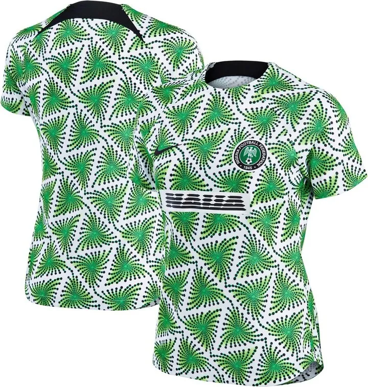 Women's Nike Green Nigeria National Team 2022 Pre-Match Top