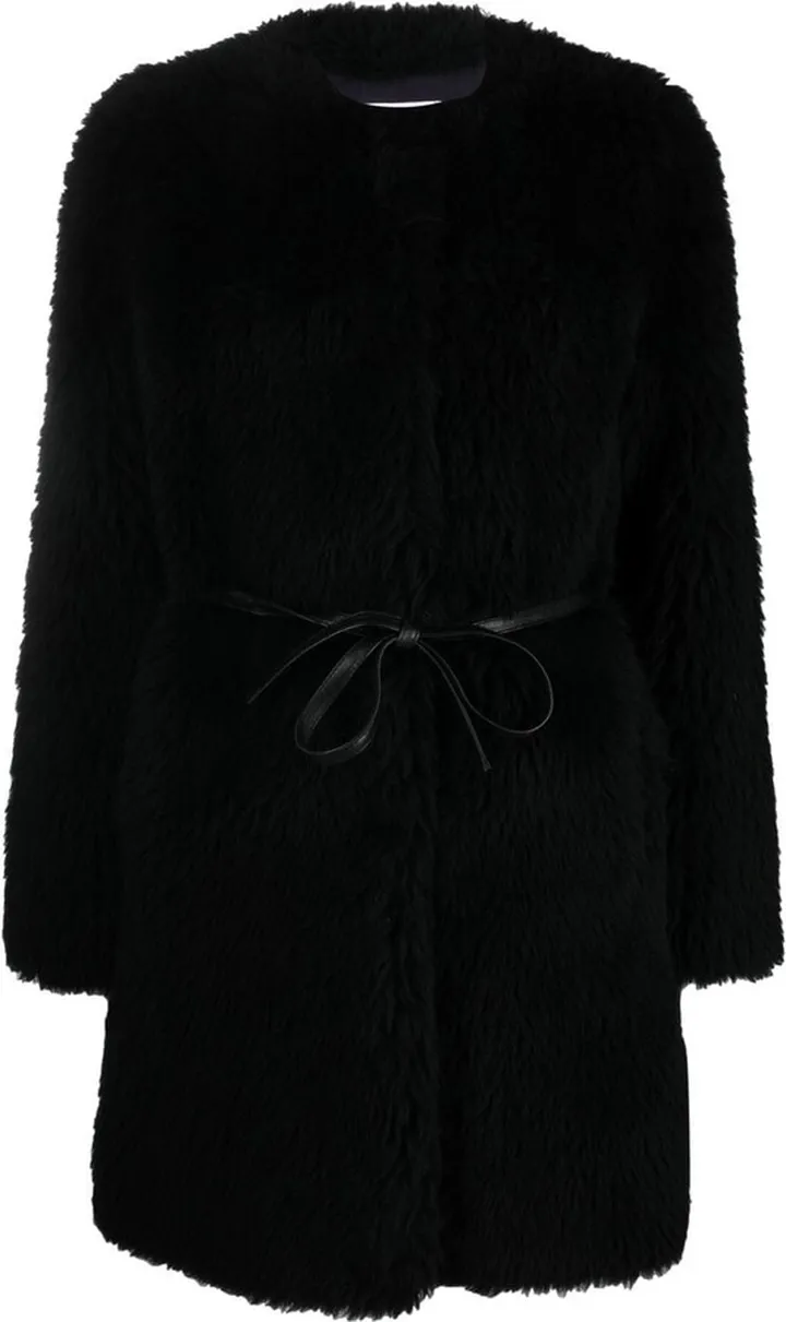 Long Woven Wool Coat