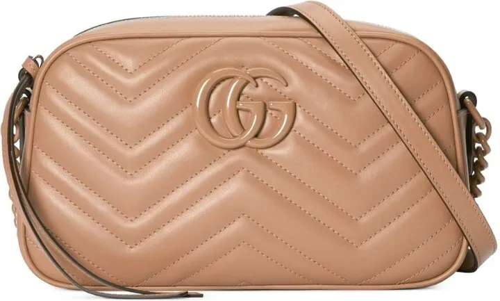 Logo-Plaque Matelassé-Effect Shoulder Bag
