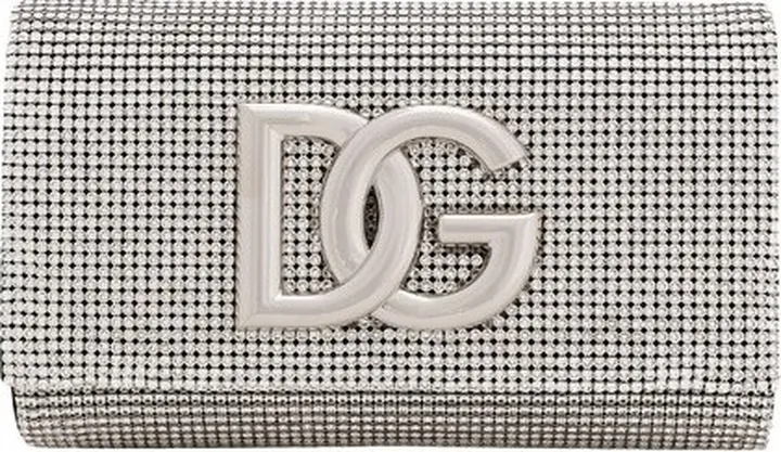DG logo bag in crystal mesh