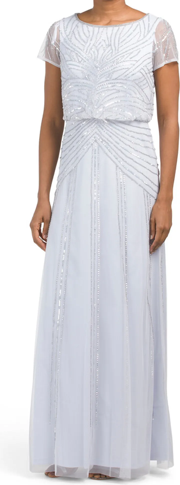 Short Sleeve Blouson Gown
