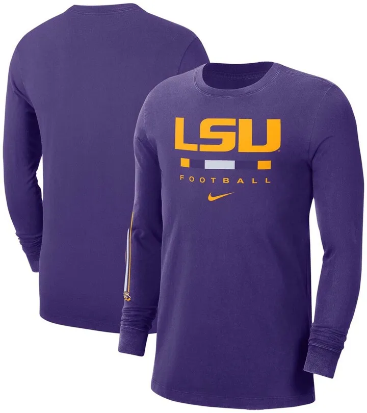 Nike Men's Lsu Tigers Word Long Sleeve T-Shirt